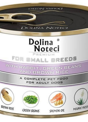 Dolina Noteci Premium Pies Mały Królik, fasolka i ryż brązowy puszka 185g