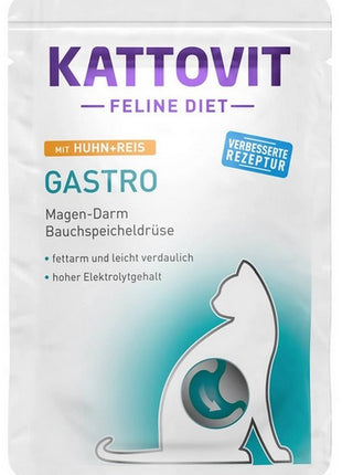 Kattovit Feline Diet Gastro kurczak i ryż saszetka 85g