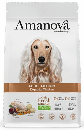 Amanova Dog Adult Medium Exquisite Chicken - kurczak 2kg