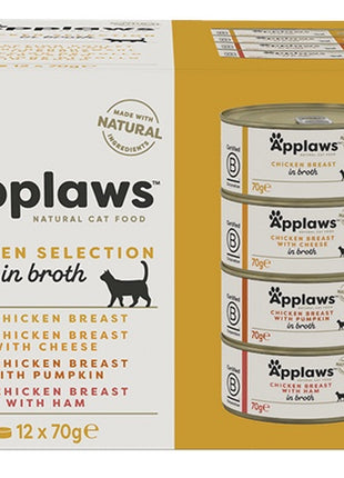 Applaws puszki dla kota Multipack Chicken 12x70g