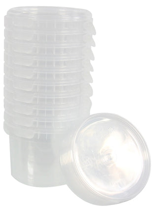 Merkloos Emmer Pp Rond Zonder Hengsel Incl Glasheldere Deksel