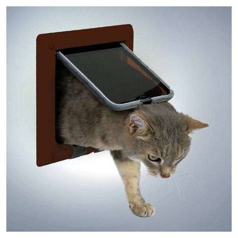 Trixie Katzentür FreeCat de Luxe 4-Wege - Braun