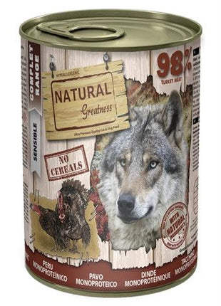 Natural Greatness Monoprotein Kalkoen - Hypoallergenisch natvoer voor honden - 400 gram