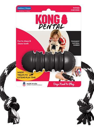 Kong Extreme Dental Met Touw Zwart / Wit
