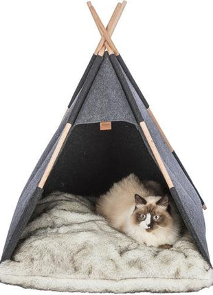 Trixie Schuilplaats Tipi Vilt Antraciet