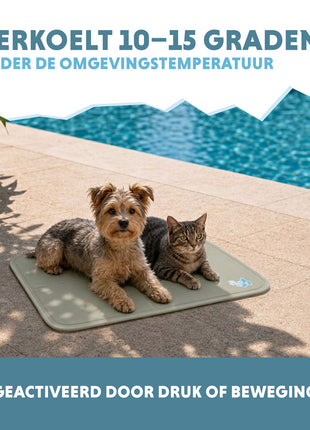 Coolpets Gel Cooling Mat Olijfgroen