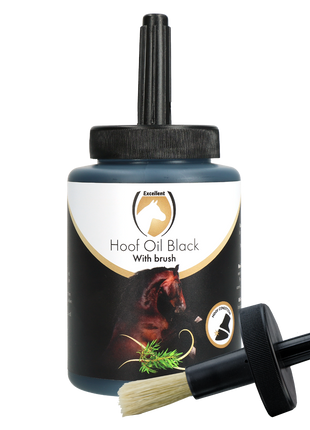 Excellent Horse Hoof Oil Black (with brush) 500 ml