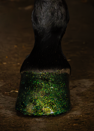 Excellent Horse Hi Gloss Glitter Hoof Polish Green 150 ml