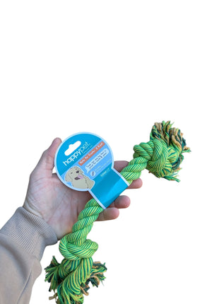 Fio dentário Happy Pet Flossin Fun com 2 nós - Disponível em 5 tamanhos diferentes