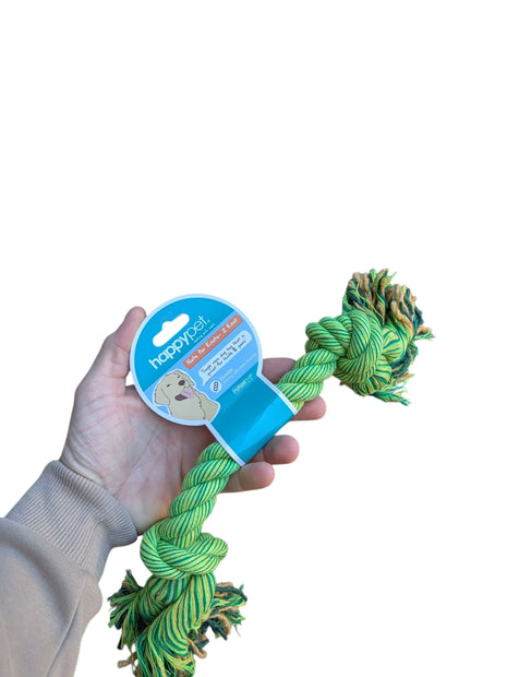 Fio dentário Happy Pet Flossin Fun com 2 nós - Disponível em 5 tamanhos diferentes