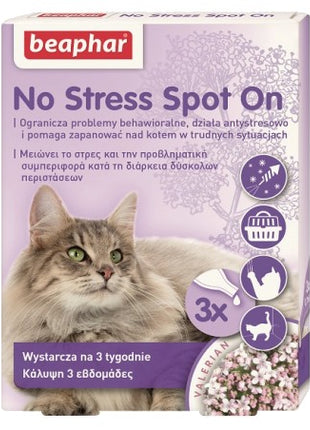 Beaphar No Stress Spot On dla kotów - 3 pipety