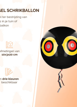 Knock Pest Schrikballon Zwart