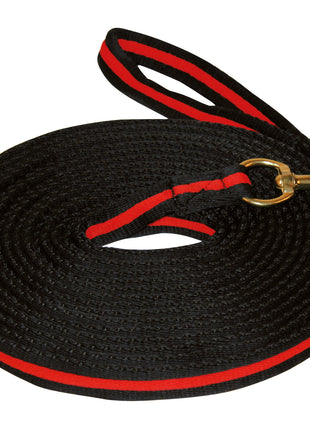 Longeerlijn zwart soft 8 meter Rood