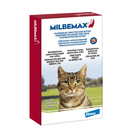 Milbemax Comprimido para desparasitante de gatos de 2 a 8 kg - 2 colheres de sopa