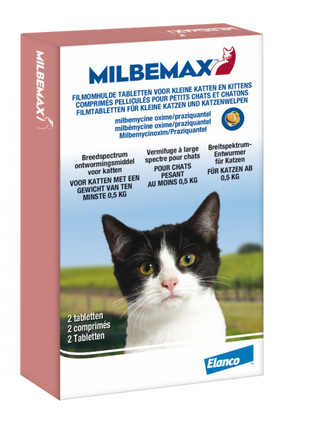 Milbemax Desparasitante para Gatos Pequenos/Gatinhos – 2 comprimidos
