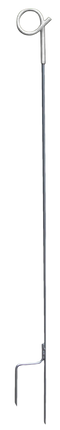 Instappaal 110 cm rond veerstalen + krul Wit