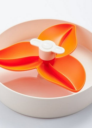 Spin Interaktywna miska Flower/Spin biało-pomarańczowa