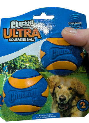 Bola Chuckit Ultra Squeaker - Bola praticamente indestrutível com apito - Vários tamanhos