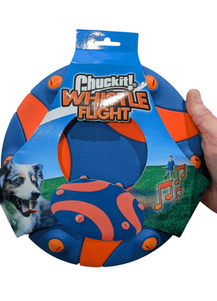 Frisbee Chuckit com Apito - Frisbee grande com som divertido - Para cães de porte médio e grande