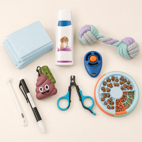 Puppy Starterbox 0-6 Meses – Pack de Vantagens com 9 Produtos