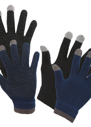 Rijhandschoen Magic Touch zwart 1size4all
