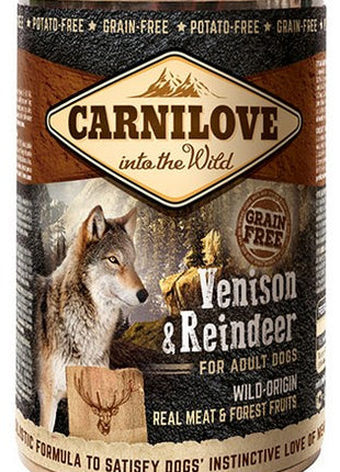 Carnilove Dog Wild Meat Venison & Reindeer Adult - dzik i renifer puszka 400g