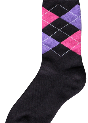 Ruitersok d.grijs/roze/paars 43-46