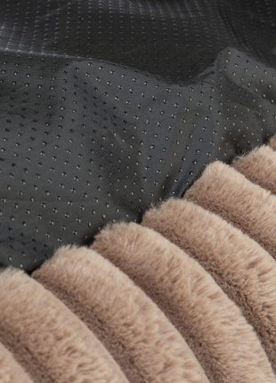 Cesta quadrada Trixie Dog Basket Lonni em veludo canelado castanho claro