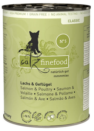 Catz Finefood Classic Łosoś i drób (N.05) puszka 400g