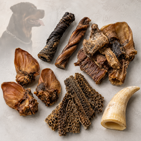Fidello pack para mastigar para cães fortes – snacks de mastigação resistentes, pacote vantajoso para raças grandes