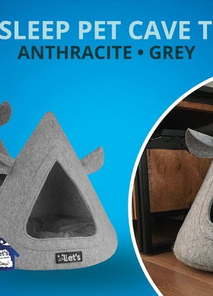 Let's sleep Pet Cave TeePee Antraciet